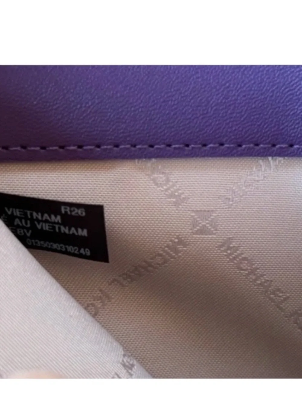Michael Kors Lavender and Violet Leather Trifold Wallet